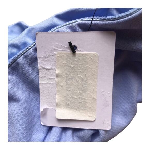 Gibson Latimer NWT Side Ruched Twist Front Band Cornflower Blue Bikini Bottom LG - Picture 10 of 10